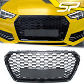 Wabengrill Kühlergrill Grill Schwarz für AUDI A4 S4 B9 Limo Avant S-Line 2015-2019