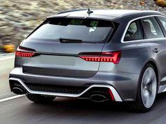 NEU Glänzend Schwarz Endrohr Auspuffblenden Blende für AUDI RS Stoßstange et268