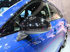 Spiegelkappen Außenspiegelkappen Schwarz Glanz für Audi A4 B9 S4 Avant 2015+ A5 F5 S5 2016+ OHNE SIDEASSIST