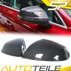 L+R Carbon Fiber Spiegelkappen für AUDI Q7 SQ7 4M ab 2015 Q5 SQ5 FY ab 2017 mit SideAssist mc28