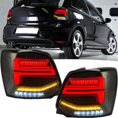 NEU LED Dynamische Heckleuchte Rückleuchten Rot Rauch für VW Polo 6R 6C 2009-2017