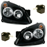 NEU Halogen Scheinwerfer Schwarz für Opel Astra H 2004-2010 H1 H7 mit E-Prüfzeichen