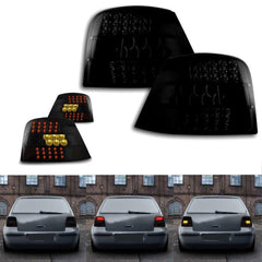 NEU LED Rückleuchten Rücklichter Schwarz für VW Golf 4 GTI TDI R32 1997-2003 mit E-Prüfzeichen