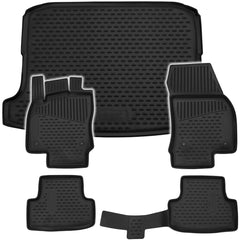 NEU Gummi Kofferraumwanne Laderaumwann Fußmatten Set für Seat Ateca 2016-2024