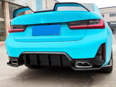 Heck Stoßstange Diffusor Heckansatz Splitter Schwarz Passend für 3er G20 LCI 2023+