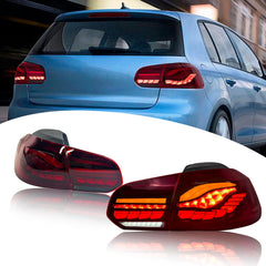 NEU LED Rückleuchten Fahrlicht Rot Rauch für VW Golf 6 Rücklicht Heckleuchten 08-13 Sequenzieller