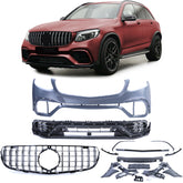 Front Stoßstange mit Kühlergrill Flaps für Mercedes GLC SUV X253 2015-2019