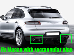 Sport Auspuff Blenden Doppelrohr Schwarz für Porsche Macan 95B 2.0L14-17 et221