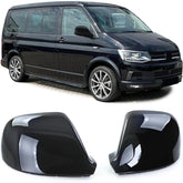 Spiegelkappen Außenspiegel Schwarz Glanz für VW Bus T5.2 T6 T6.1 Amarok
