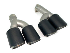 NEU Matt Carbon Fiber Auspuffblende Rohre Blenden Passend für 3er G20 G28 Sport Paket 19-22 et291