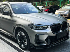 NEU 100% Echt Carbon Fiber Front Stoßstange Lufteinlässe Aero Flaps Passend für iX3 G08