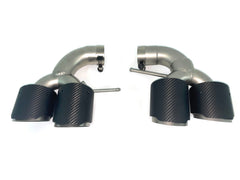 NEU Matt Carbon Fiber Auspuffblende Rohre Blenden für Alfa Romeo Stelvio ab17 55-59mm et286