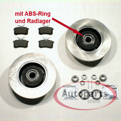 NEU 245mm Bremsen Set ABS Ringe Radlager eingepresst hinten für Audi A4 B5 1994-2001