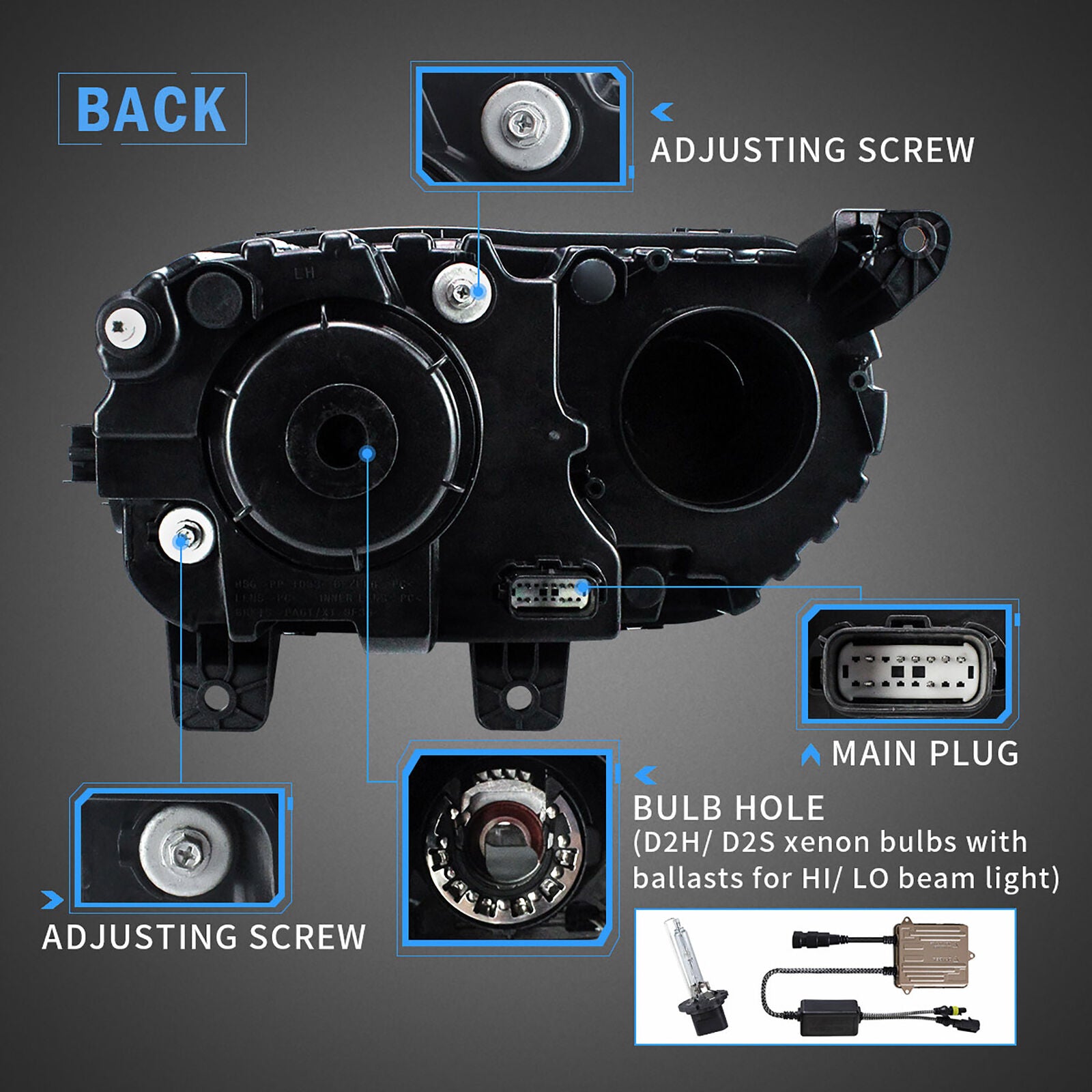 NEU LED Halogen RGB Frontscheinwerfer für Dodge Challenger SE R/T Set 2015-21
