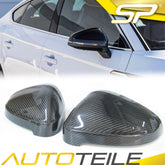 Spiegelkappen Außenspiegelkappen Carbon Fiber für Audi A4 B9 8W Avant 2015+ A5 F5 2016+ OHNE Sideassist