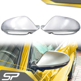 Spiegelkappen Außenspiegelkappen Alu Matt Chrom für AUDI A6 C7 4G S6 RS6 mit SideAssist 2011- 2018