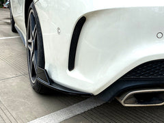 Heckansatz Aero Flaps Flics Flossen Schwarz für Mercedes CLA C117 13-19