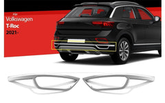 Auspuffblende Abdeckung Diffusor Leiste für VW T-Roc ab 2017 2tlg Edelstahl