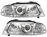 NEU Scheinwerfer Set Klarglas Chrom für AUDI A4 B5 1999-2001 Facelift H7 mit E-Prüfzeichen