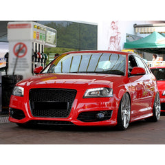 Wabengrill Kühlergrill Front Grill Schwarz für AUDI A3 8P S3 2008-2013 fg86