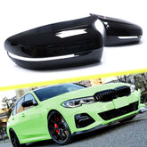 Spiegelkappen Außenspiegelkappen Schwarz Glanz Passend für 3er G20 G21 5er G30 G31 7er G11 G12 730i 740i 750i mc133