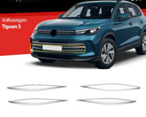 NEU Kühlergrill Leisten für VW Tiguan 3 ab 2024 Edelstahl Grillleisten 6 tlg