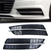 Lüftungsgitter Blenden Grill Gitter Schwarz für Audi A7 C7 4G 2014-2018 MOPF