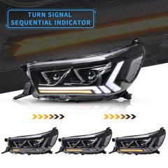 LED Scheinwerfer Frontscheinwerfer für Toyota Hilux Vigo Revo 2015-2020