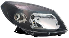 NEU Scheinwerfer Set Schwarz für Dacia Sandero (B90) 2008-2011 H4 mit E-Prüfzeichen