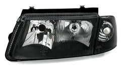 NEU Tagfahrlicht Scheinwerfer Set Blinker Schwarz mit Nebelscheinwerfer NSW für VW PASSAT 3B 1996-2000 mit E-Prüfzeichen