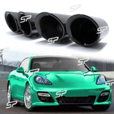 Schwarz Auspuffblenden Endrohre Endrohrblende für Porsche Panamera 970 2009-2013 et167