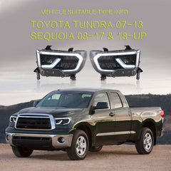 LED Scheinwerfer Frontscheinwerfer für Toyota Tundra 2007–2013 Toyota Sequoia 2008–2020