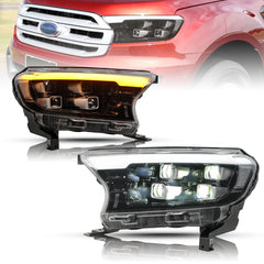 NEU LED Scheinwerfer Frontscheinwerfer Set Klar für Ford Ranger 2016-2021
