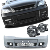 NEU Front Stoßstange mit Tagfahrlicht Nebelscheinwerfer Chrom für Opel Astra G CC T98 OPC 1998-2005