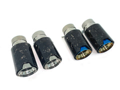 NEU Geschmiedet Auspuffblende Endrohre Sportauspuff Passend für M Stoßstange Universal 60-63mm et279