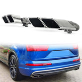 Chrom Auspuffblenden Doppelrohr Endrohre Performance für AUDI Q7 4M 2016-2019