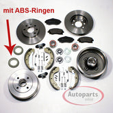 NEU Bremsscheiben Beläge ABS Bremstrommel Satz vorne hinten für Opel Tigra Twintop 2004-2010