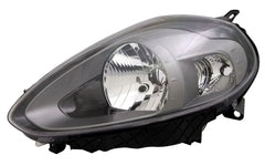 NEU Halogen Scheinwerfer Set Anthrazit für Fiat Punto 2012+ Fiat Punto Evo 199 2008-2012 H4 mit E-Prüfzeichen