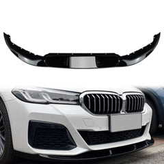 Front Spoiler Splitter Spoilerlippe Schwarz Passend für 5er G30 G31 LCI Sport Paket 2020+