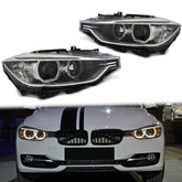 LED Scheinwerfer Angel Eyes Schwarz Passend für F30 Limo F31 Touring 2011-2015