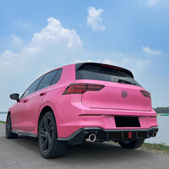 NEU Schwarz Glanz Diffusor Heckdiffusor mit LED Licht für VW Golf 8 GTI R-Line ab 2020