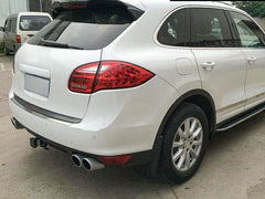 Matt Silber GTS Optik Auspuffblenden Endrohre für Porsche Cayenne 92A V8 Turbo 2010-2014 et9