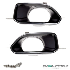 Auspuffblende Blenden Endrohre Schwarz Passend für 2er G42 m240i 3er G20 G21 m340i