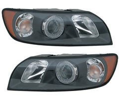 NEU Scheinwerfer Set LWR Stellmotor Schwarz für Volvo S40 II V50 2004-2007 H7 HB3 mit E-Prüfzeichen