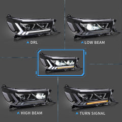 LED Scheinwerfer Frontscheinwerfer für Toyota Hilux Vigo Revo 2015-2020