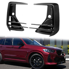 NEU 100% Echt Carbon Fiber Front Stoßstange Lufteinlässe Aero Flaps Passend für iX3 G08