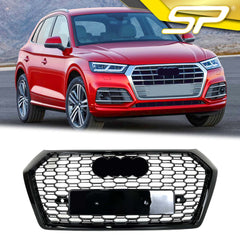 Kühlergrill Wabengrill Front Grill Schwarz Glanz für Audi Q5 FY 2017-2020