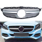 Kühlergrill Front Grill Grille Silber für Mercedes Benz C-Klasse W205 C205 A205 S205 2015-2018 pz180