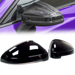 Spiegelkappen Außenspiegelkappen Schwarz Glanz für AUDI A4 B9 S4 2015+ A5 F5 S5 2017+