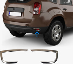 Reflektorrahmen Nebelscheinwerfer für Dacia Duster 2018-2023 2 tlg Edelstahl